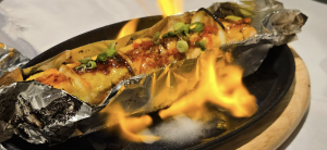 A lemon sushi roll from Osaka sushi.